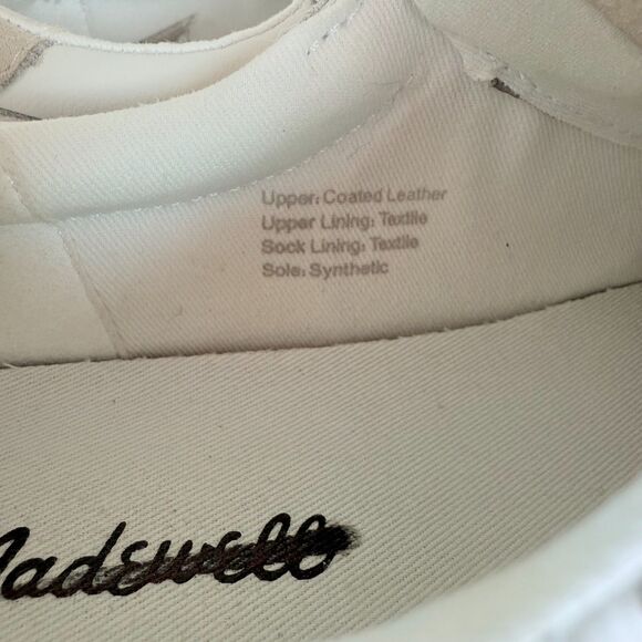NWOB Madewell Women's Lace Up Court Sneakers in White Leather Size 8 - Picture 14 of 15